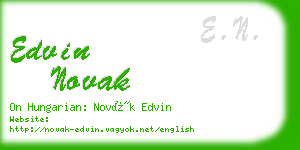 edvin novak business card